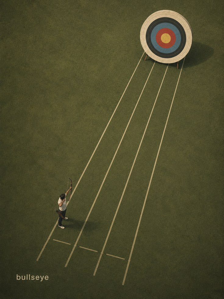 Archery Wall Art – Minimalist Sports Print - artwork on paper