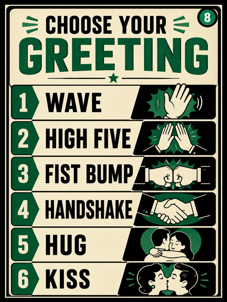 Vintage Greeting Poster - artwork on paper