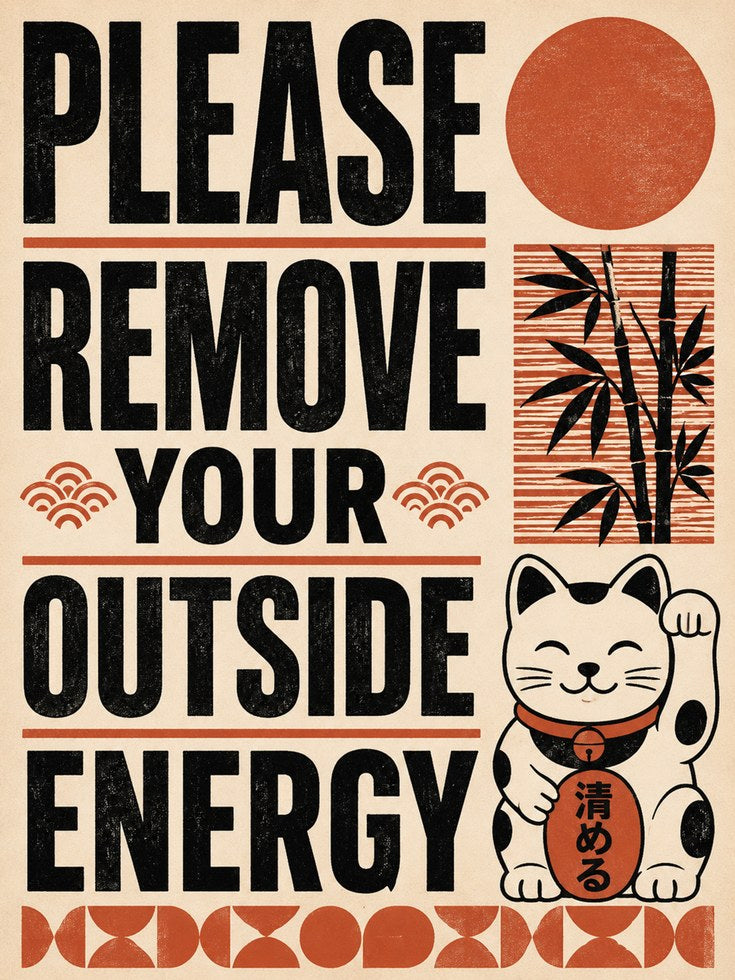 Entryway Wall Art – Please Remove Your Shoes Sign - artwork on paper