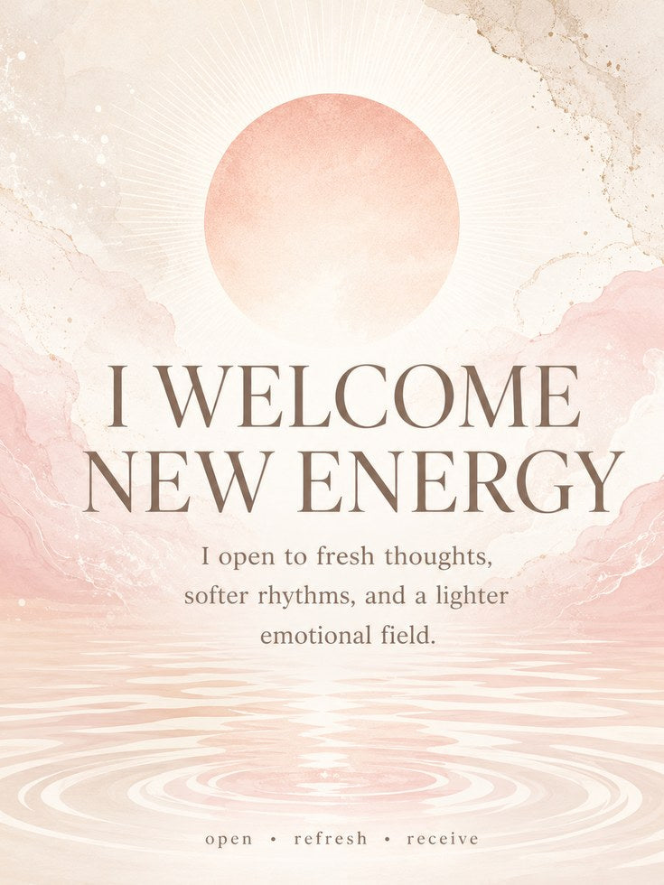 Affirmation Sun Poster – New Energy Wall Art - artwork on paper