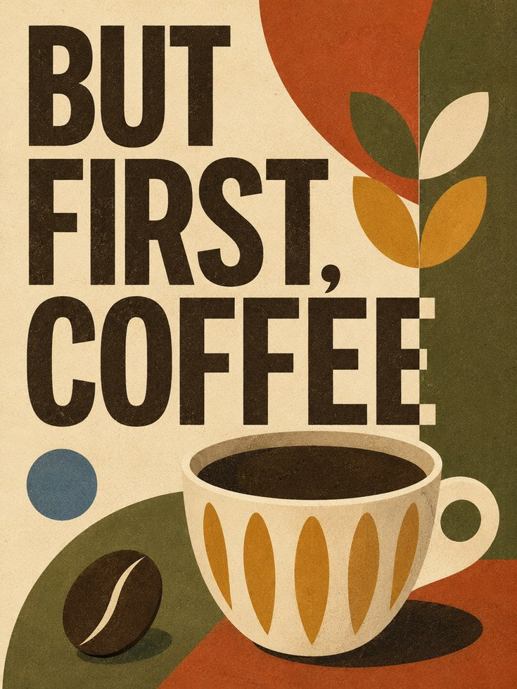 Mid-Century Coffee Print - artwork on paper