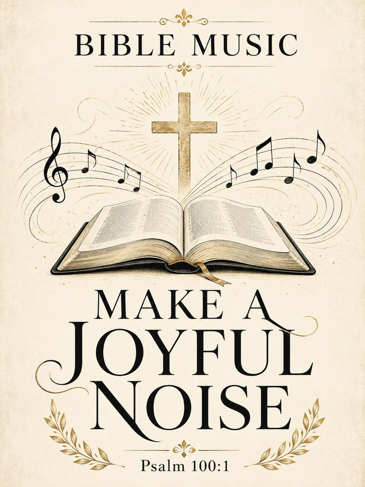 Bible Verse Wall Art – Psalm 100:1 Print - artwork on paper