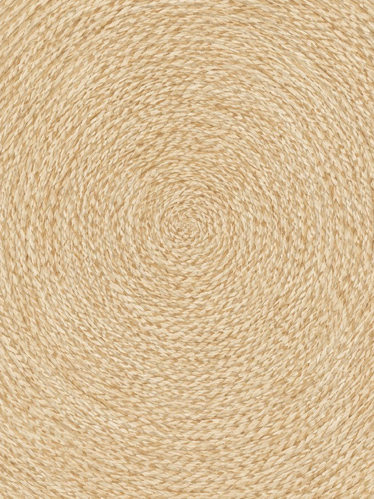 Woven Texture Wall Art – Natural Circular Print - artwork on paper