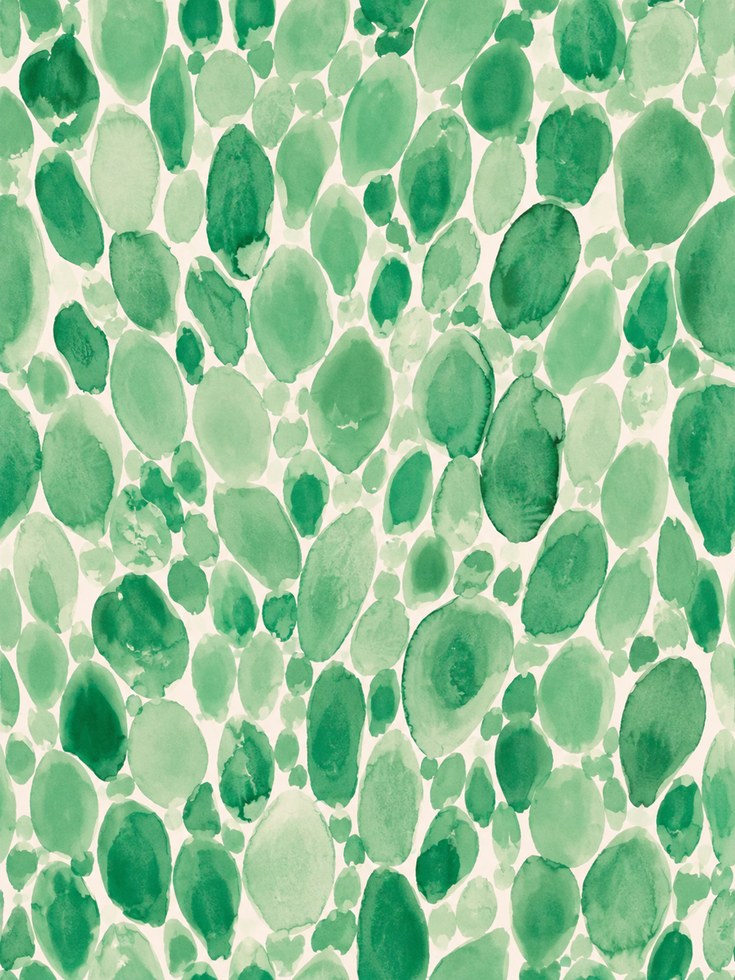 Green Watercolor Wall Art - artwork on paper