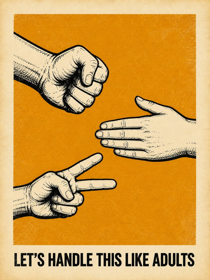 Rock Paper Scissors Poster - artwork on paper