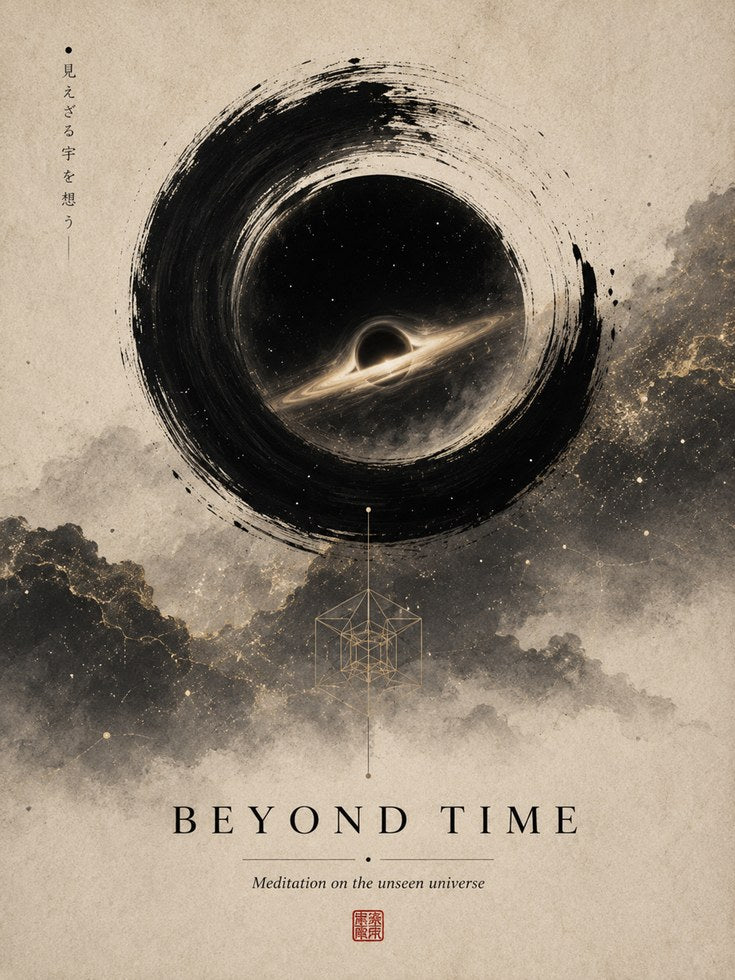 Zen Wall Art – Black Hole Meditation Print - artwork on paper