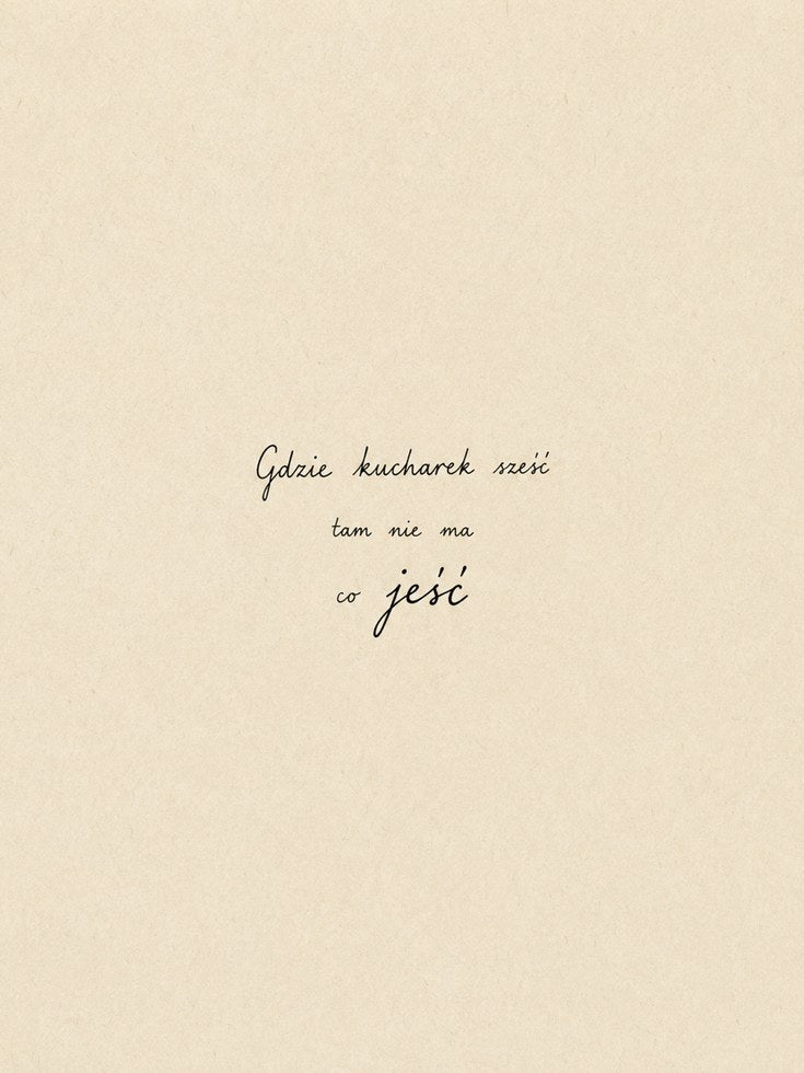 Calligraphy Quote Print: Polish Language Art (Minimalist Wall Decor) - artwork on paper