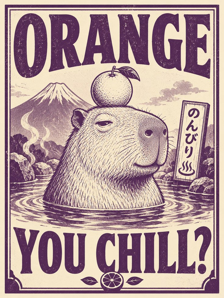 Capybara Japanese Print - artwork on paper