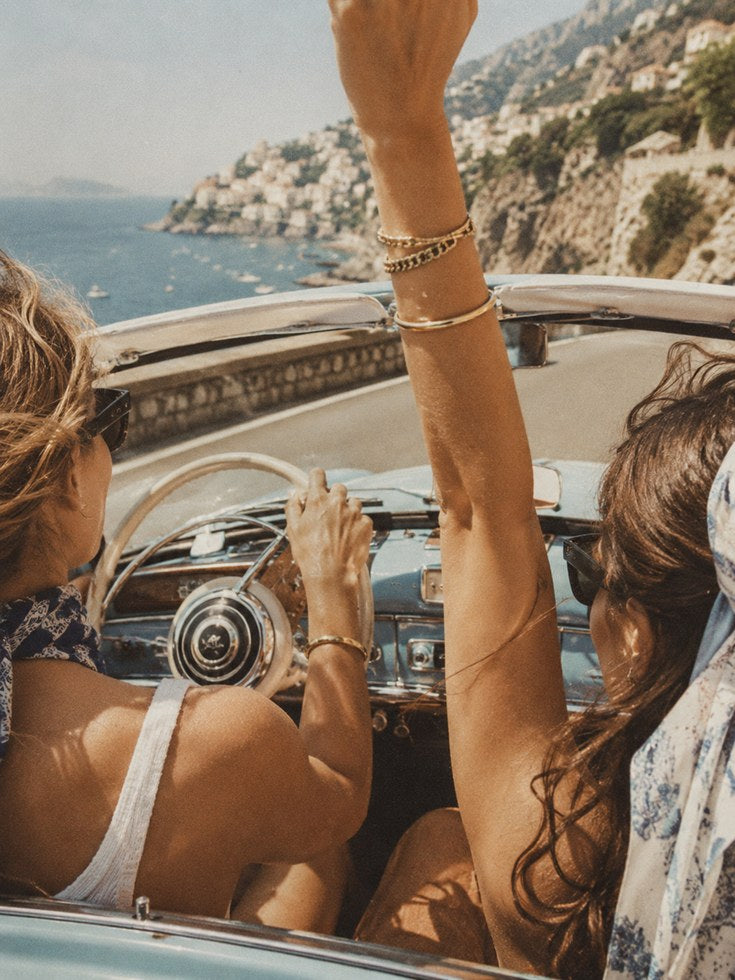 Coastal Drive Wall Art – Vintage Road Trip Print - artwork on paper