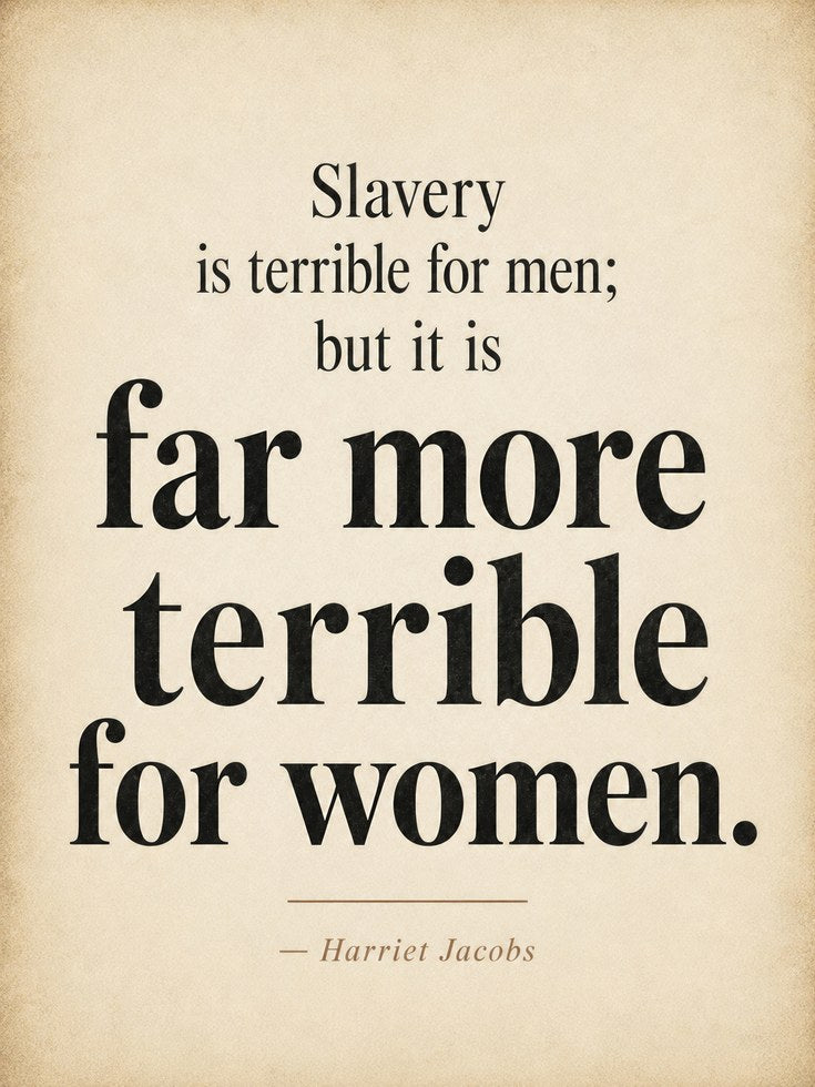 Harriet Jacobs Quote Print – Feminist Wall Art - artwork on paper