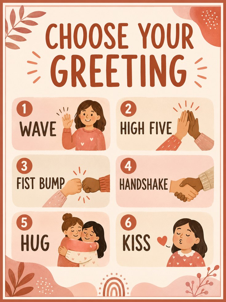 Choose Your Greeting Wall Art: Retro Educational Poster Design - artwork on paper