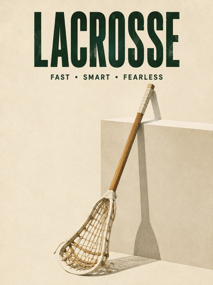 Lacrosse Wall Art – Sports Poster Print - artwork on paper