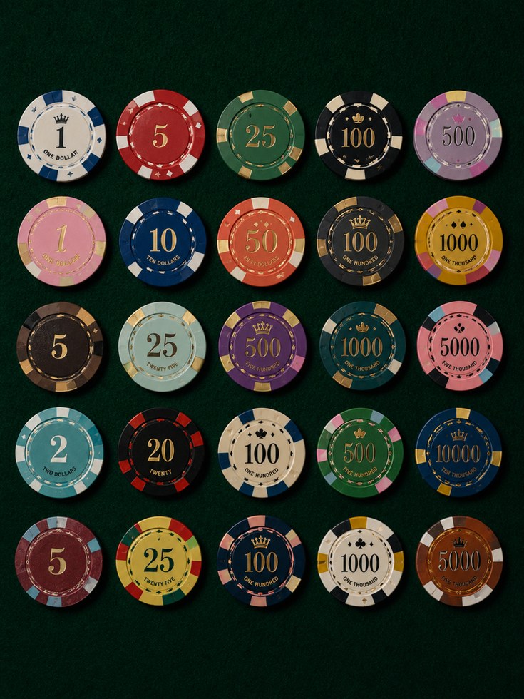 Poker Chips Wall Art – Casino Decor Print - artwork on paper