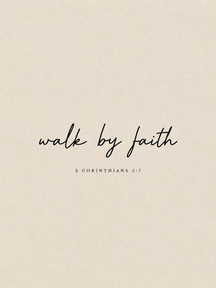 Walk By Faith Wall Art - artwork on paper