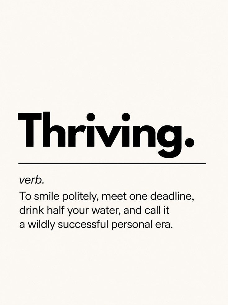 Thriving Definition Print: Minimalist Typography Wall Art - artwork on paper