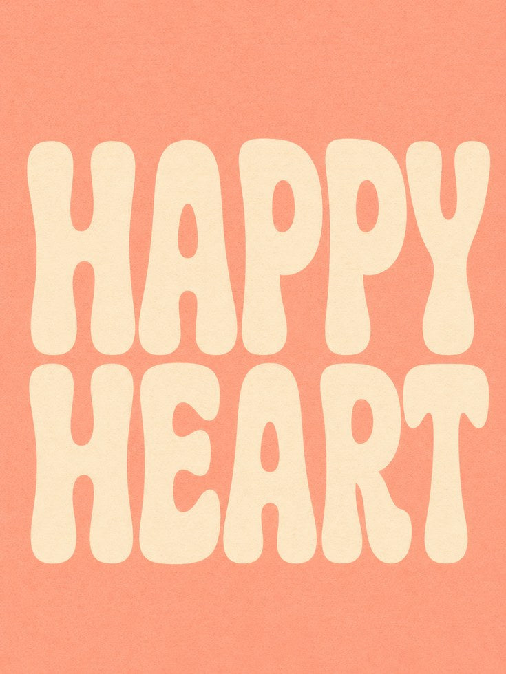 Happy Heart Wall Art Print - artwork on paper
