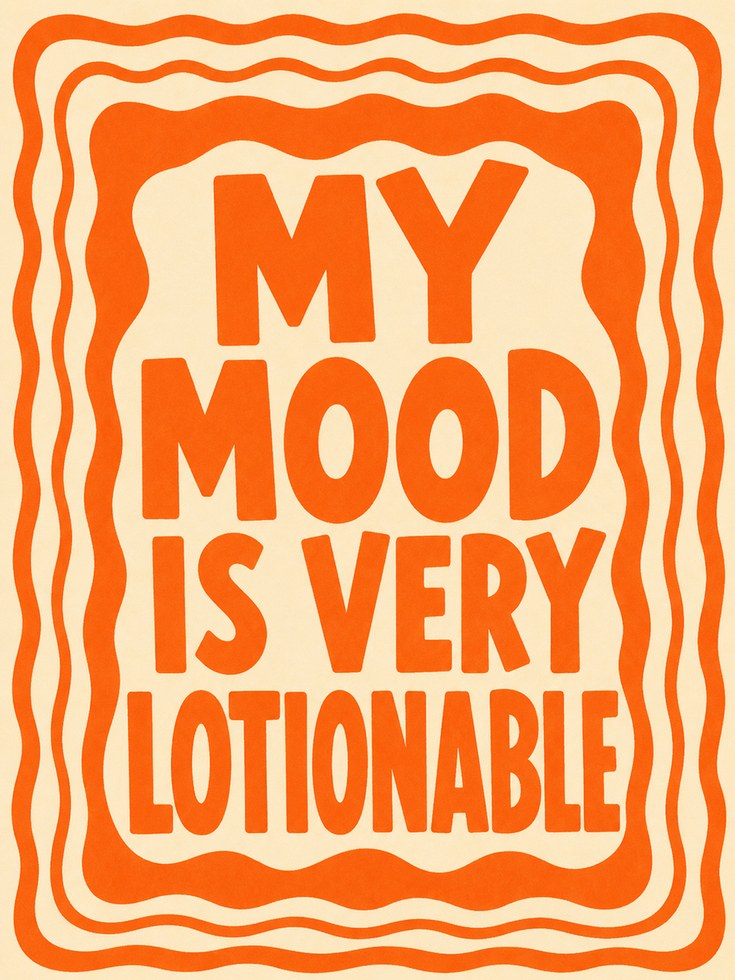 Retro Typography Print - artwork on paper