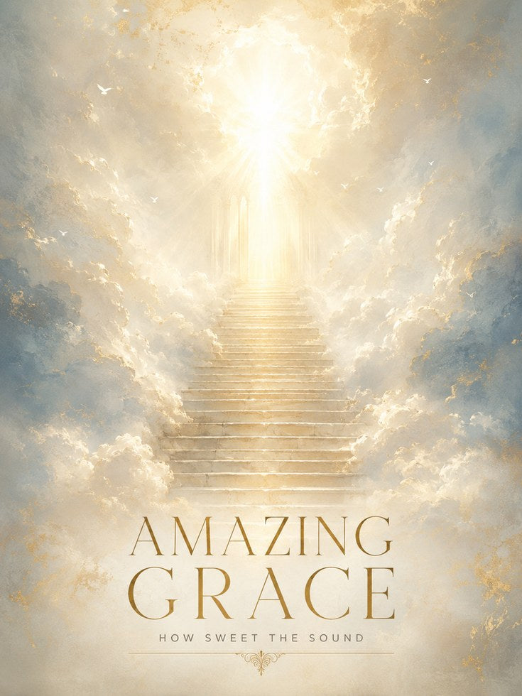 Spiritual Wall Art – Heavenly Stairs Print - artwork on paper
