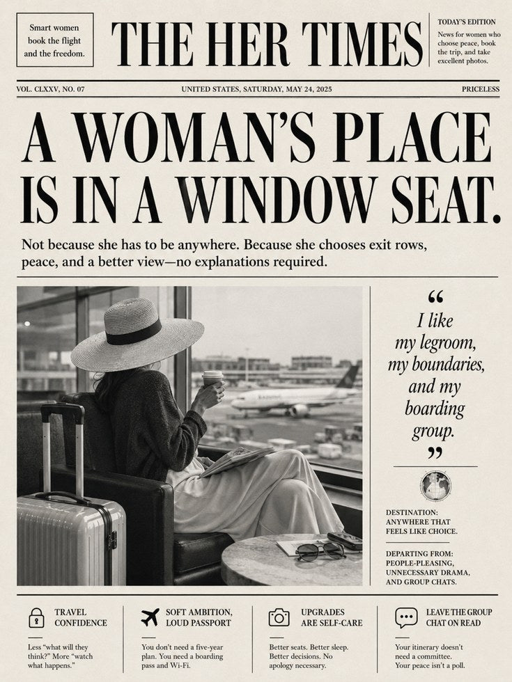 Newspaper Wall Art Print: Vintage Travel - artwork on paper