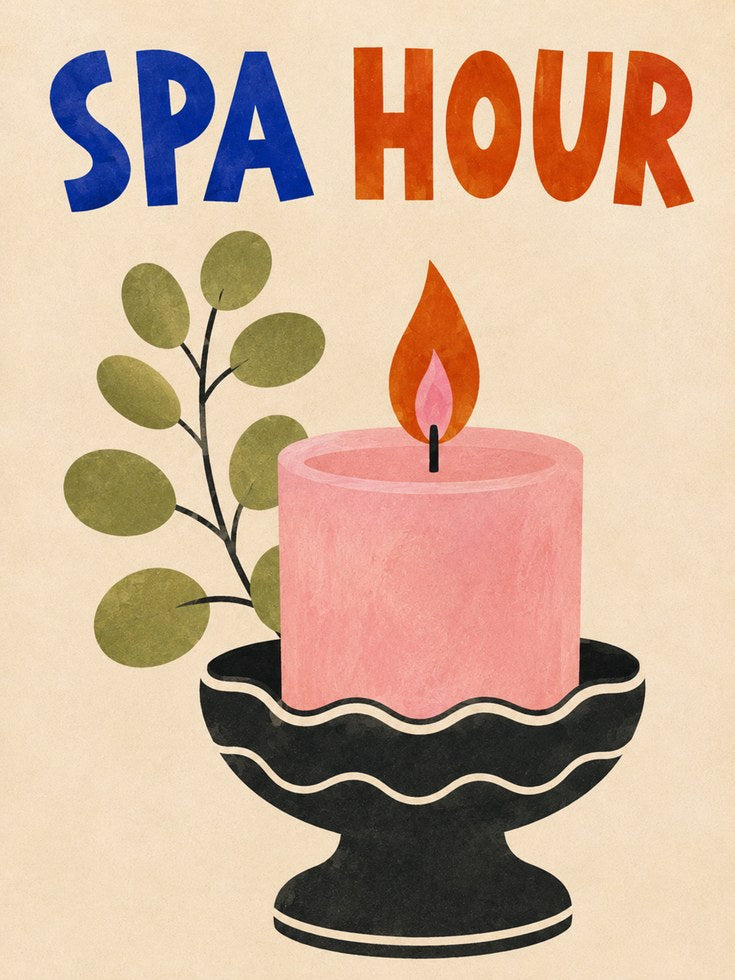 Spa Bathroom Wall Art – Self Care Print - artwork on paper