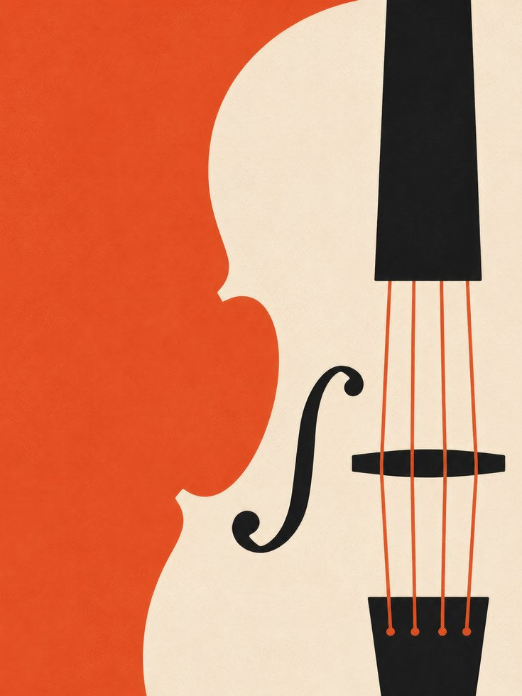 Music Lover Gift Wall Art Print — Cello Poster - artwork on paper