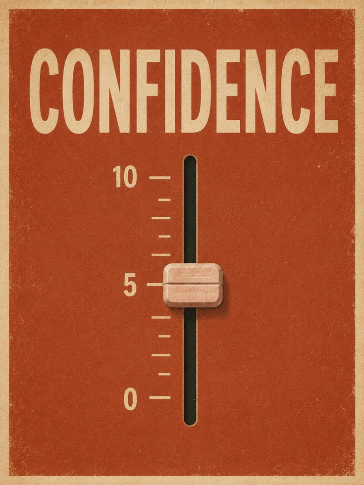 Confidence Meter Wall Art – Motivational Print - artwork on paper