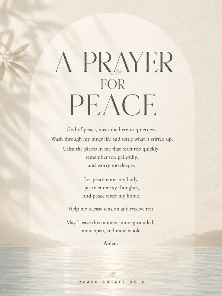 Prayer Wall Art – Peace Print - artwork on paper