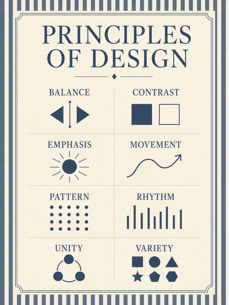 Principles of Design Poster – Art Education Print - artwork on paper