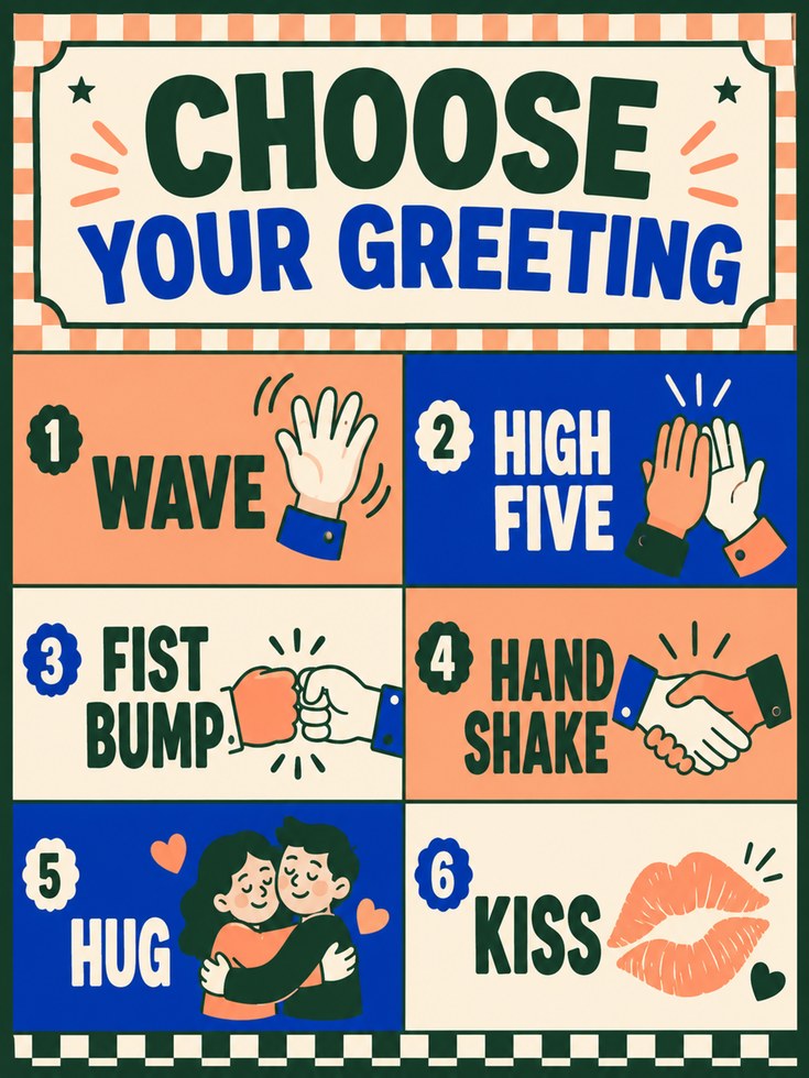 Playful Greeting Poster - artwork on paper