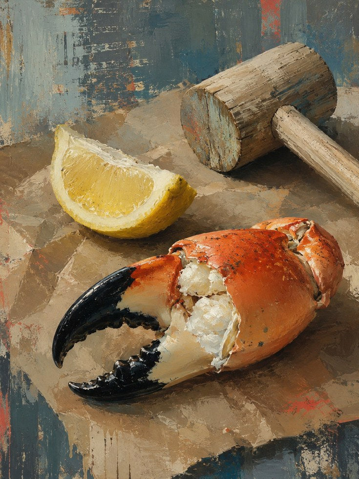 Seafood Wall Art – Crab Claw Print - artwork on paper