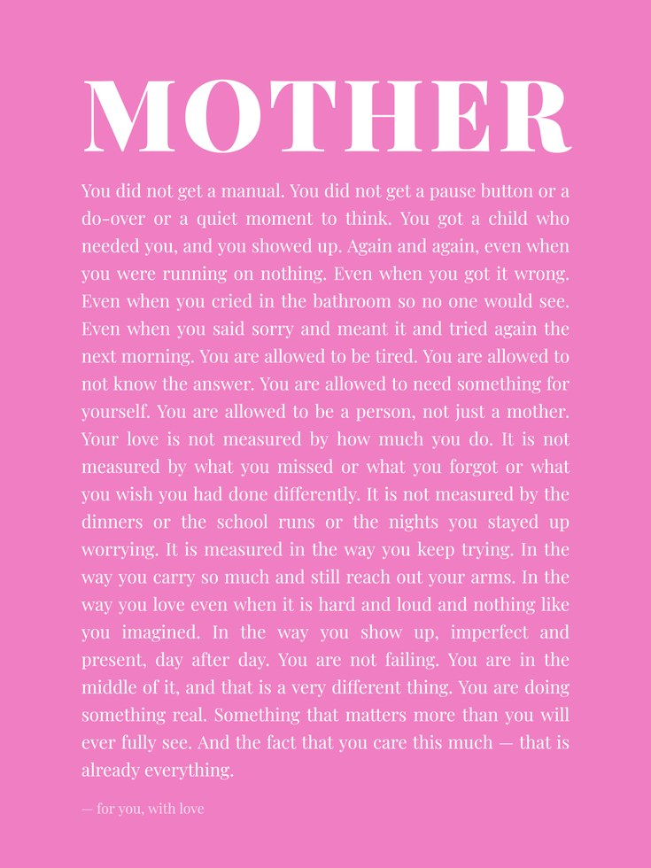 Mother Quote Print – Motherhood Wall Art - artwork on paper