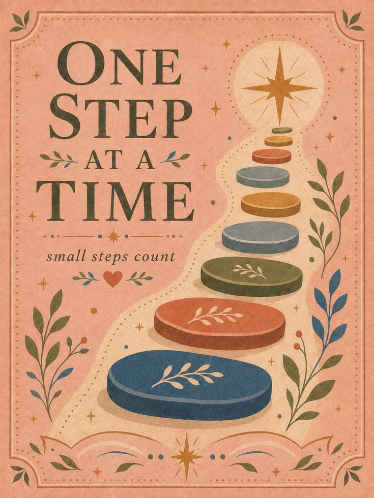 One Step at a Time Print - artwork on paper
