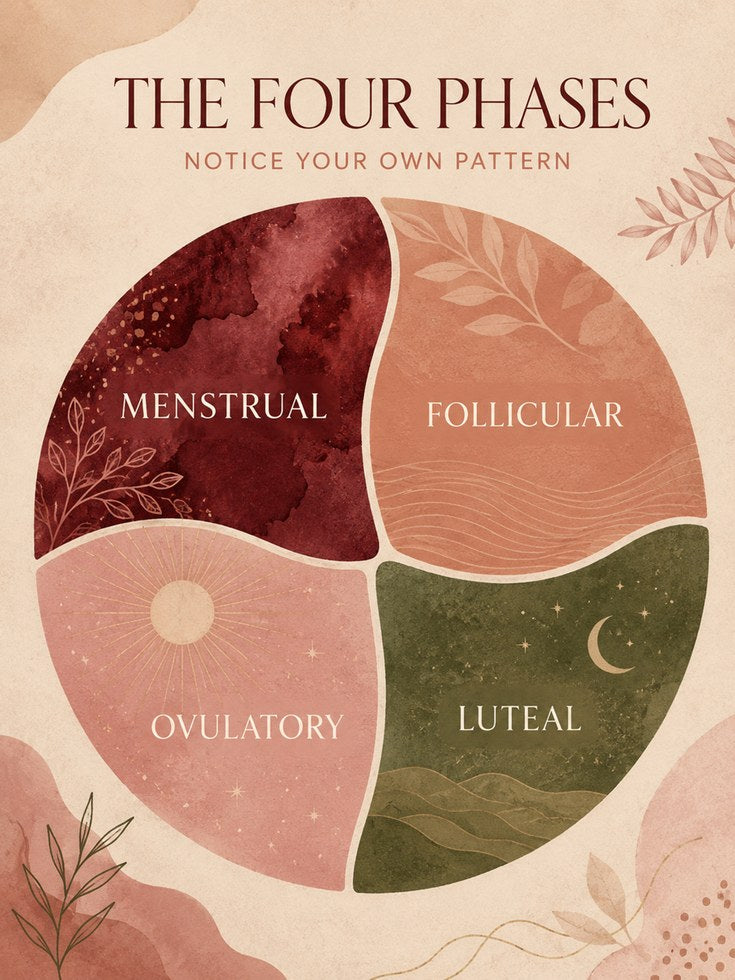 Menstrual Cycle Wall Art - artwork on paper