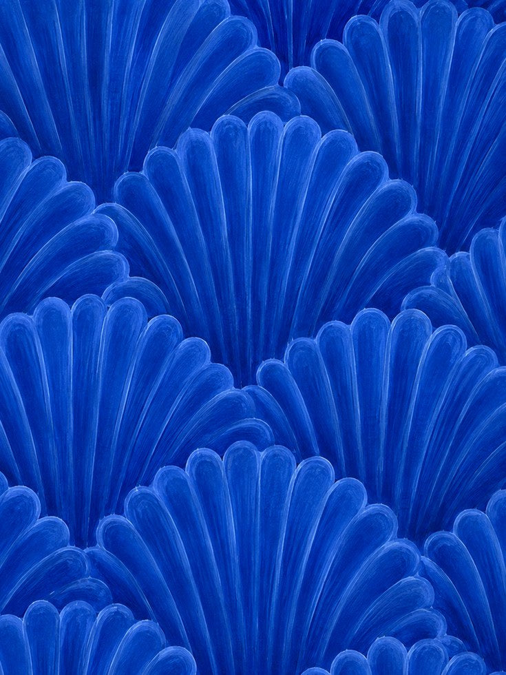 Blue Abstract Art Print – Modern Wave Wall Art - artwork on paper