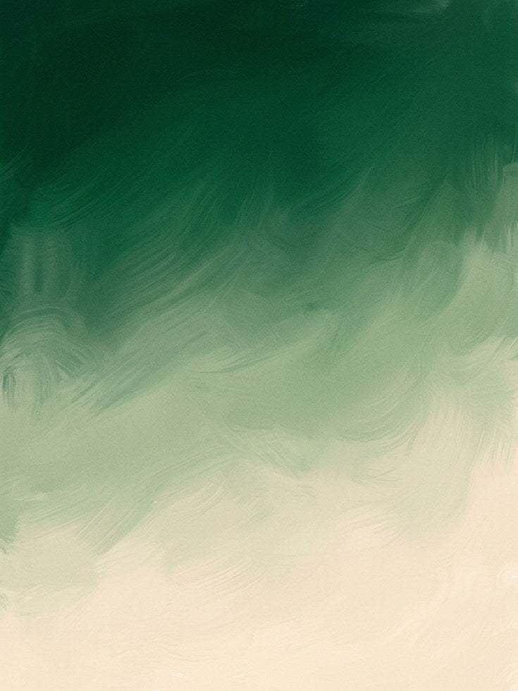 Abstract Green Gradient Print — Ombre Brushstroke Art - artwork on paper