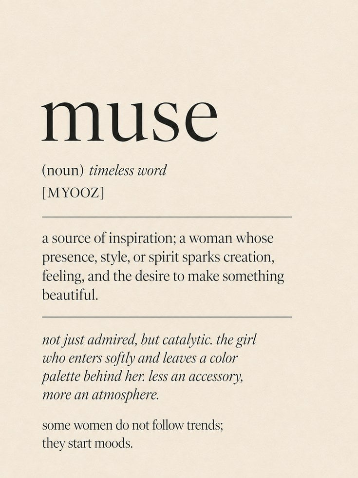 Muse Definition Print: Minimalist Typography Wall Art - artwork on paper