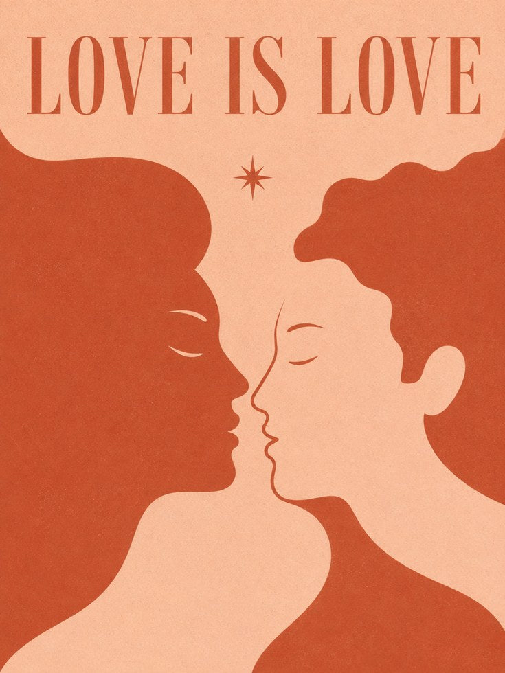 Love Is Love Poster – Romantic Wall Art - artwork on paper