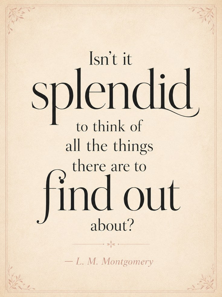 Splendid Typography Art Print: Vintage Quote Poster - artwork on paper