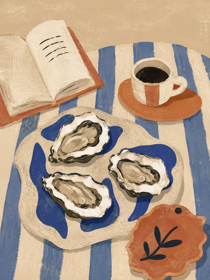 Coffee and Book Wall Art - artwork on paper
