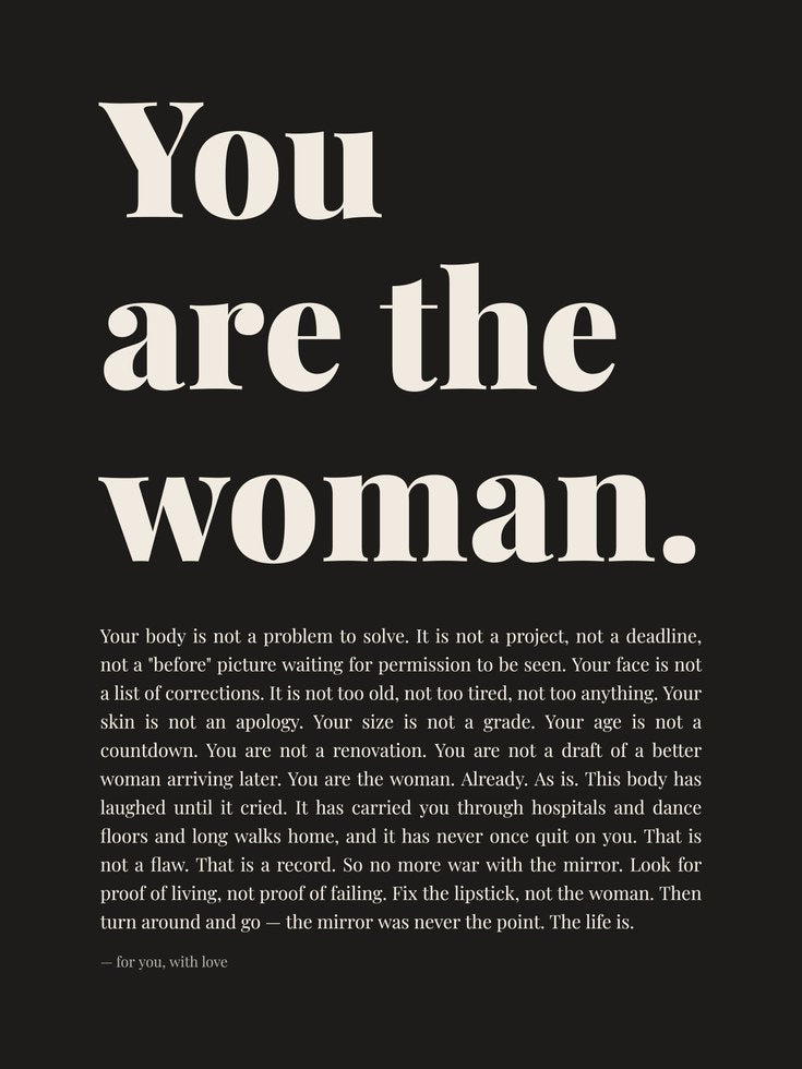 You Are The Woman Typography Print: Empowerment Wall Art - artwork on paper