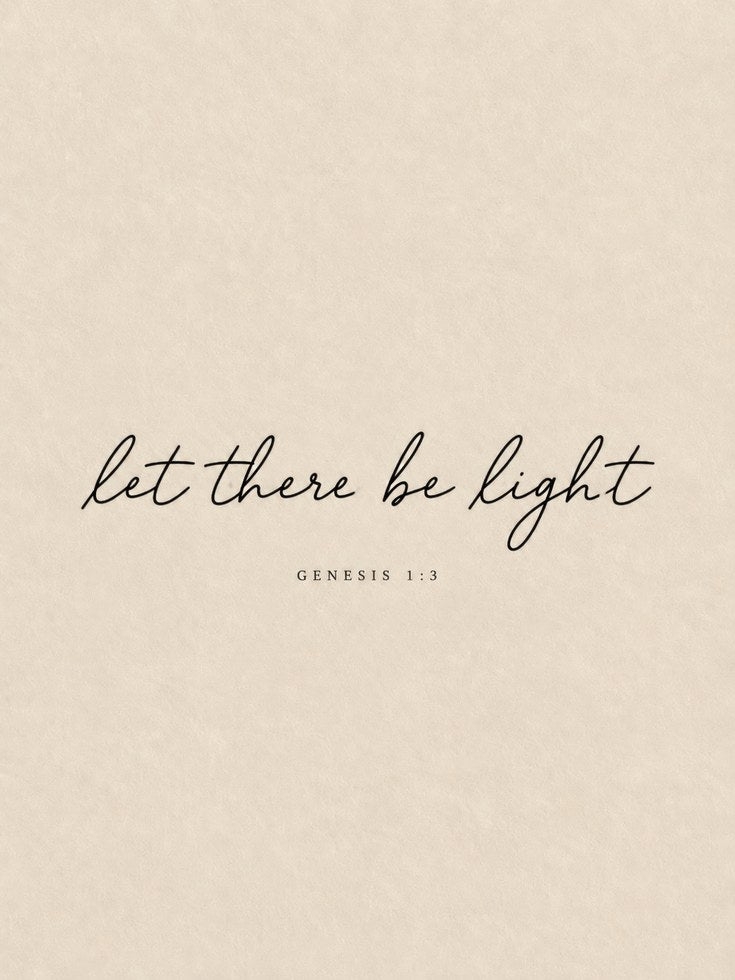 Scripture Wall Art: Let There Be Light - artwork on paper