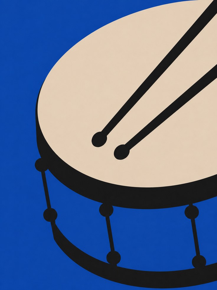 Drum Wall Art – Music Room Decor - artwork on paper