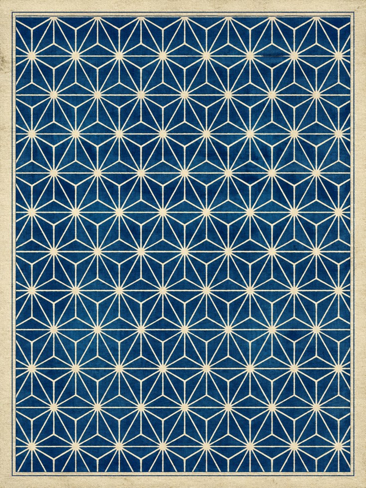 Japandi Japanese Asanoha Print - artwork on paper