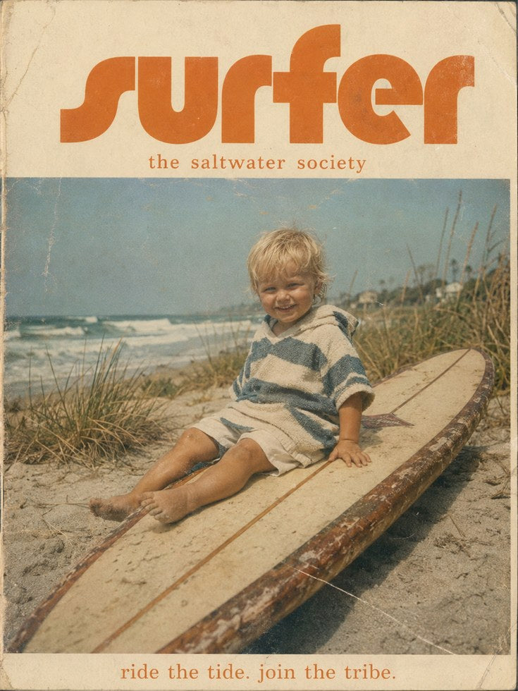 Vintage Surfer Magazine Cover Print: Retro Beach Photography - artwork on paper
