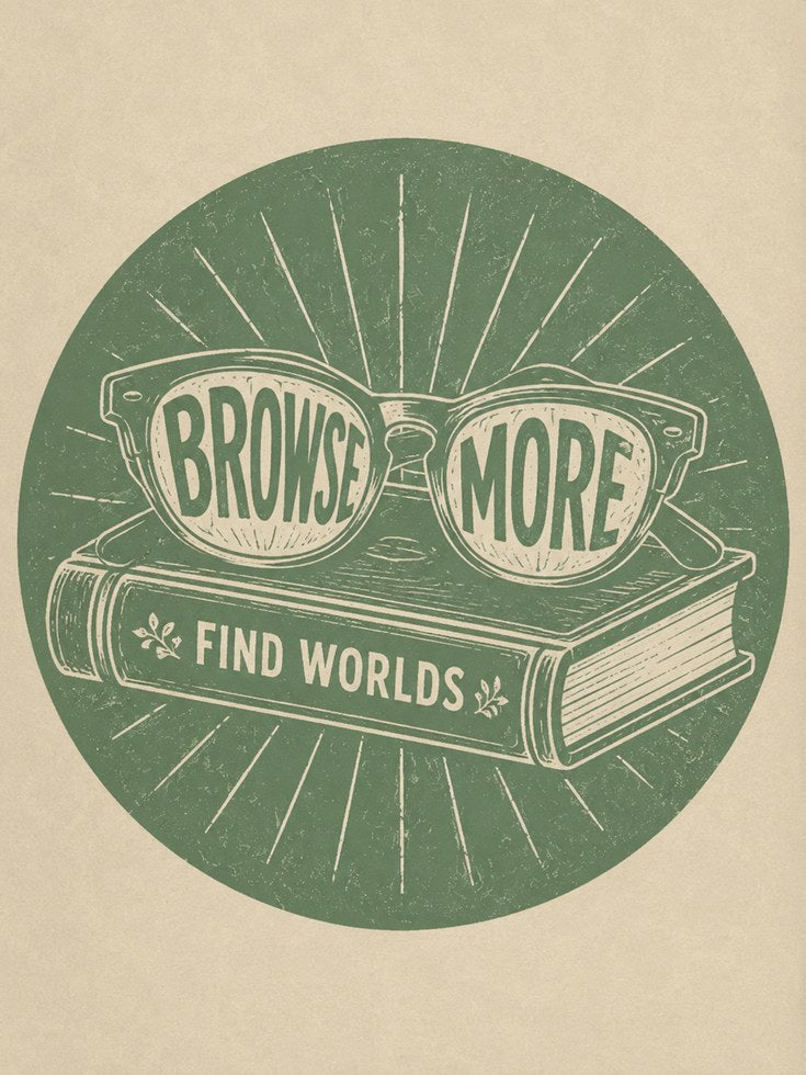 Browse More Vintage Reading Poster: Retro Green Book Lover Art - artwork on paper