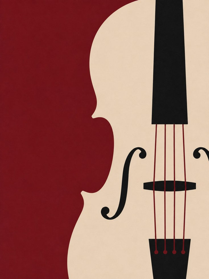 Violin Wall Art – Musical Instrument Print - artwork on paper