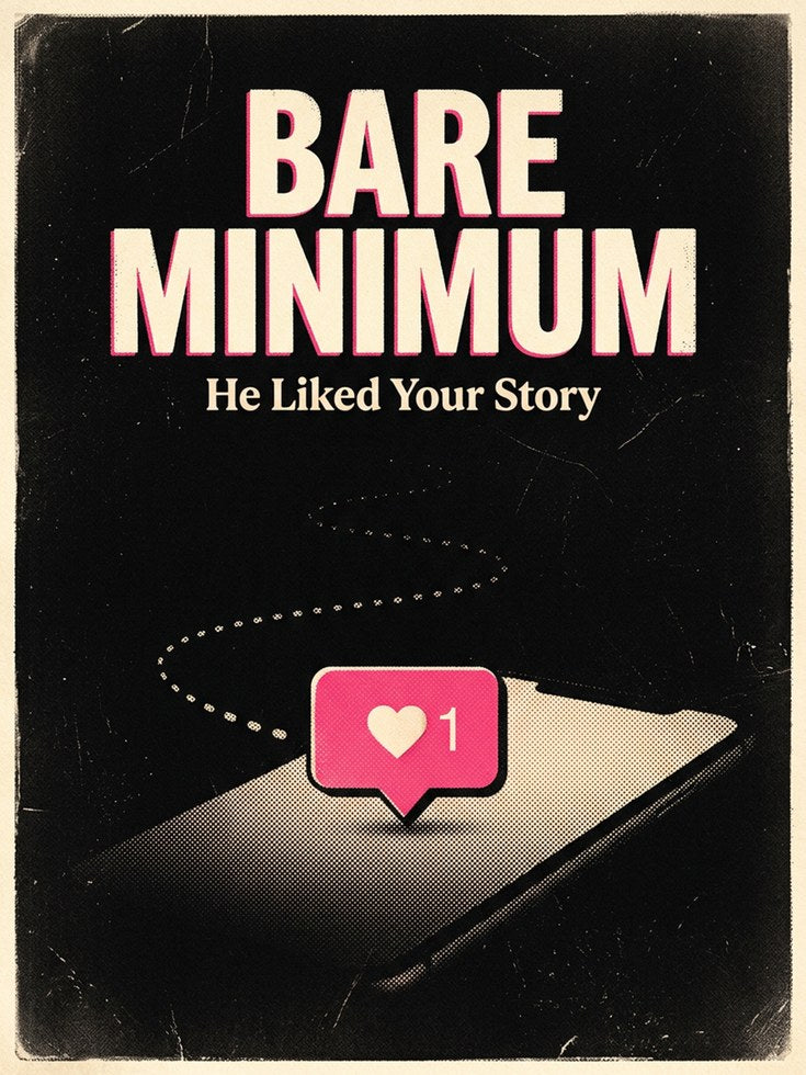 Bare Minimum Social Media Poster: Retro Typography Art Print - artwork on paper