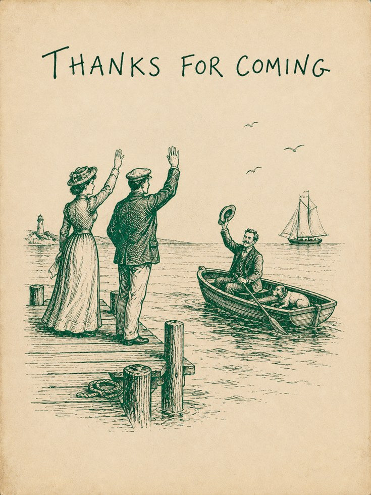 Vintage Nautical Farewell Print - artwork on paper
