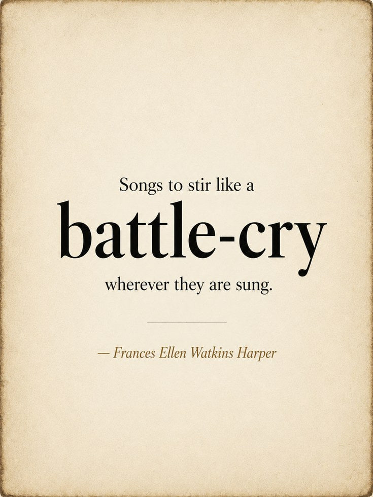Literary Quote Print – Battle Cry Wall Art - artwork on paper