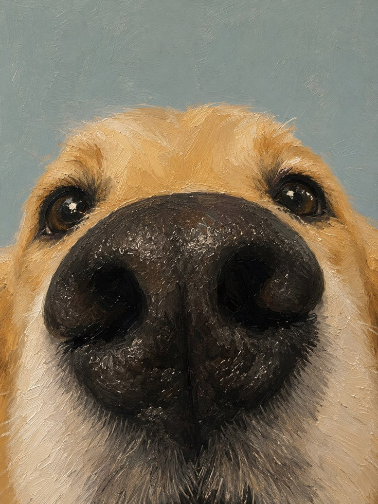 Dog Nose Wall Art – Close Up Animal Print - artwork on paper